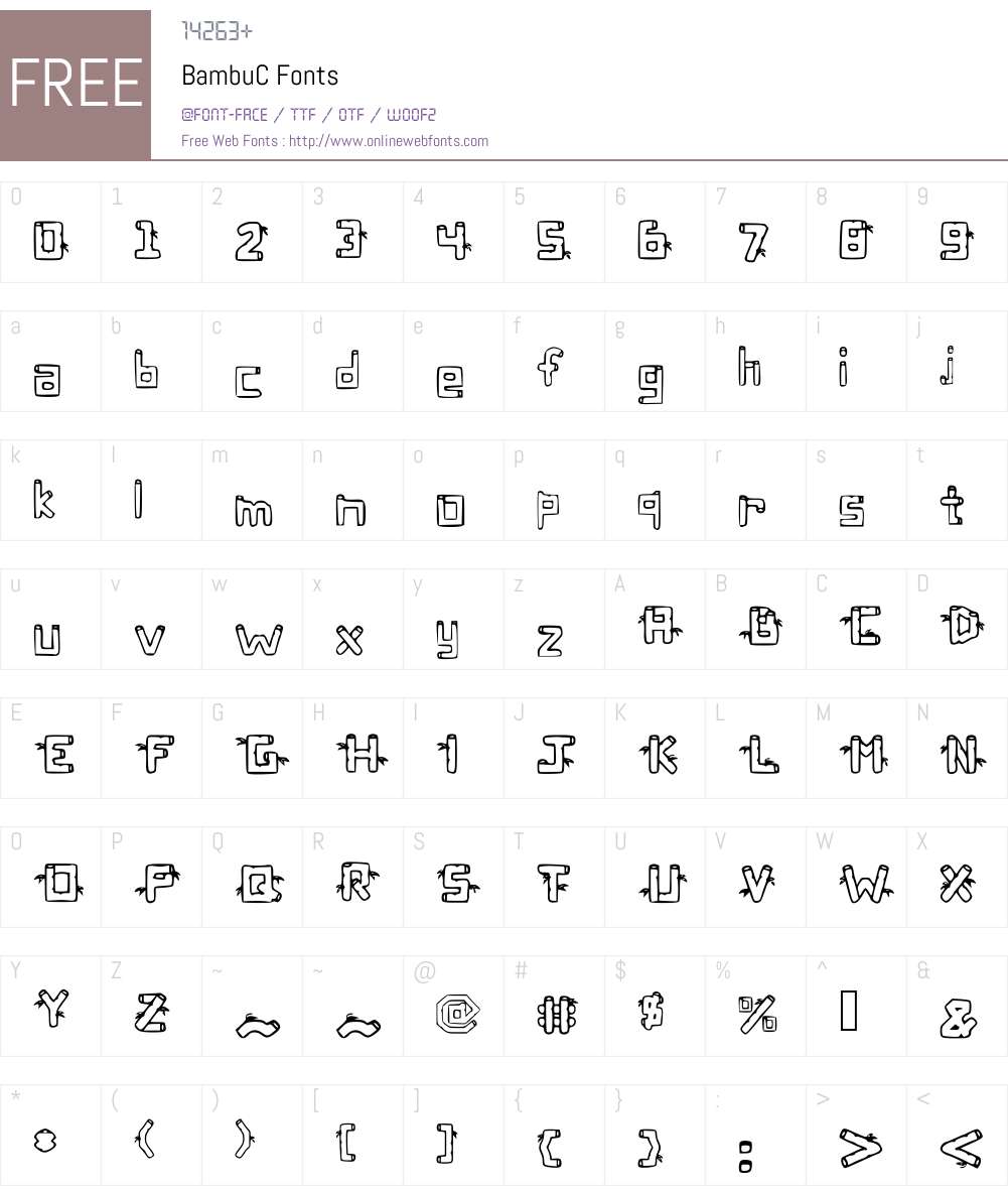 BambuC Font Screenshots
