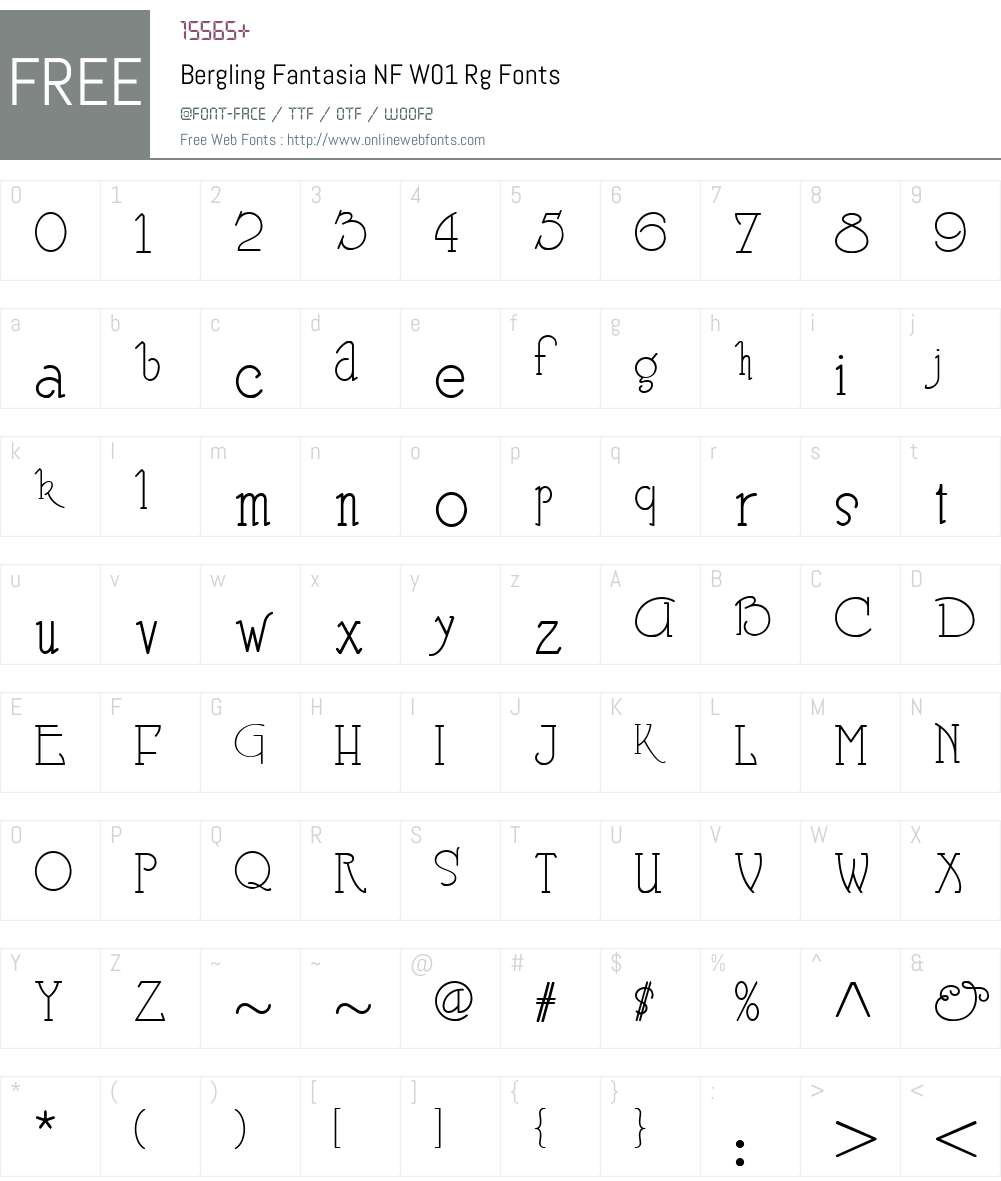 BerglingFantasiaNFW01-Rg Font Screenshots