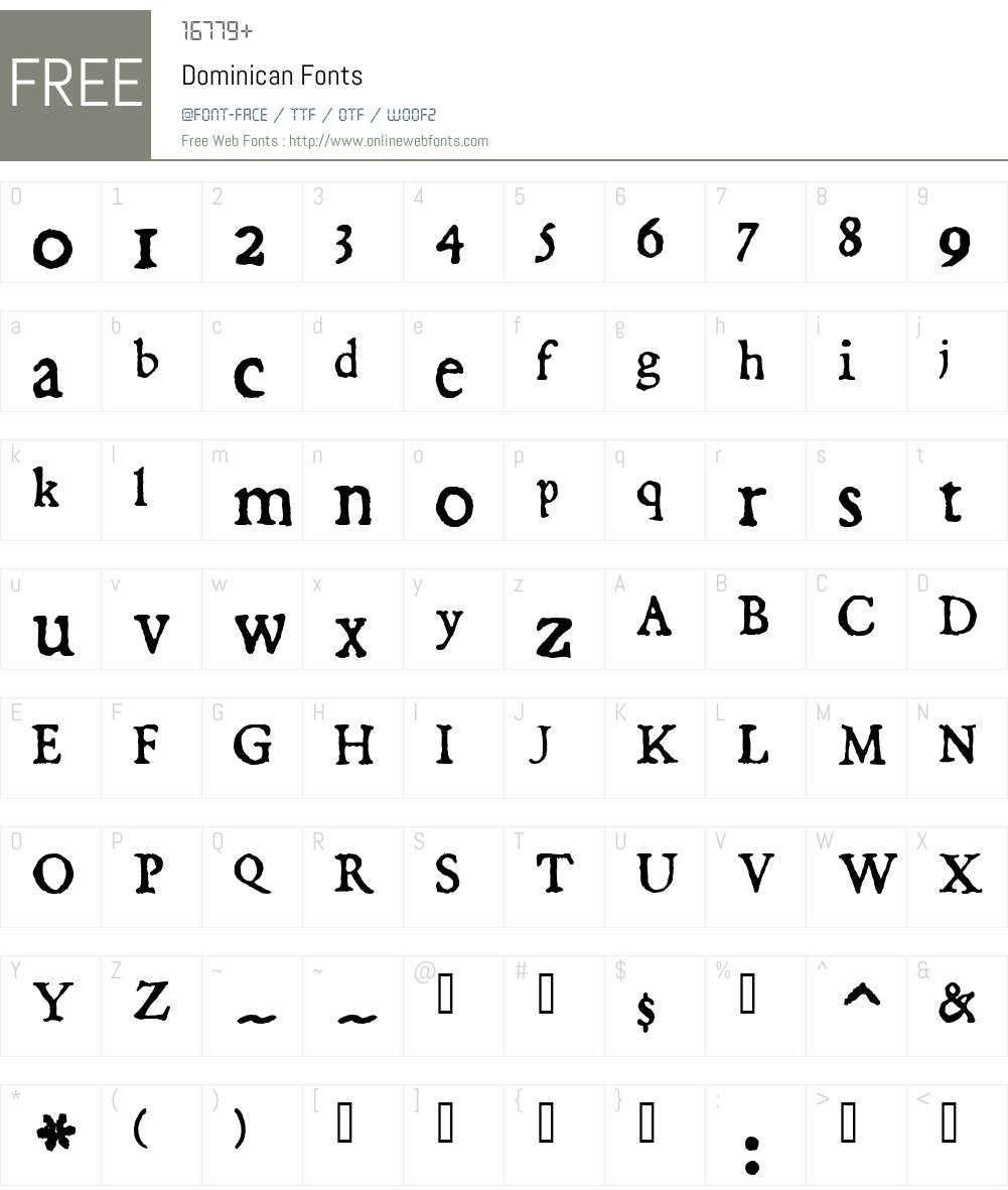 Dominican Font Screenshots