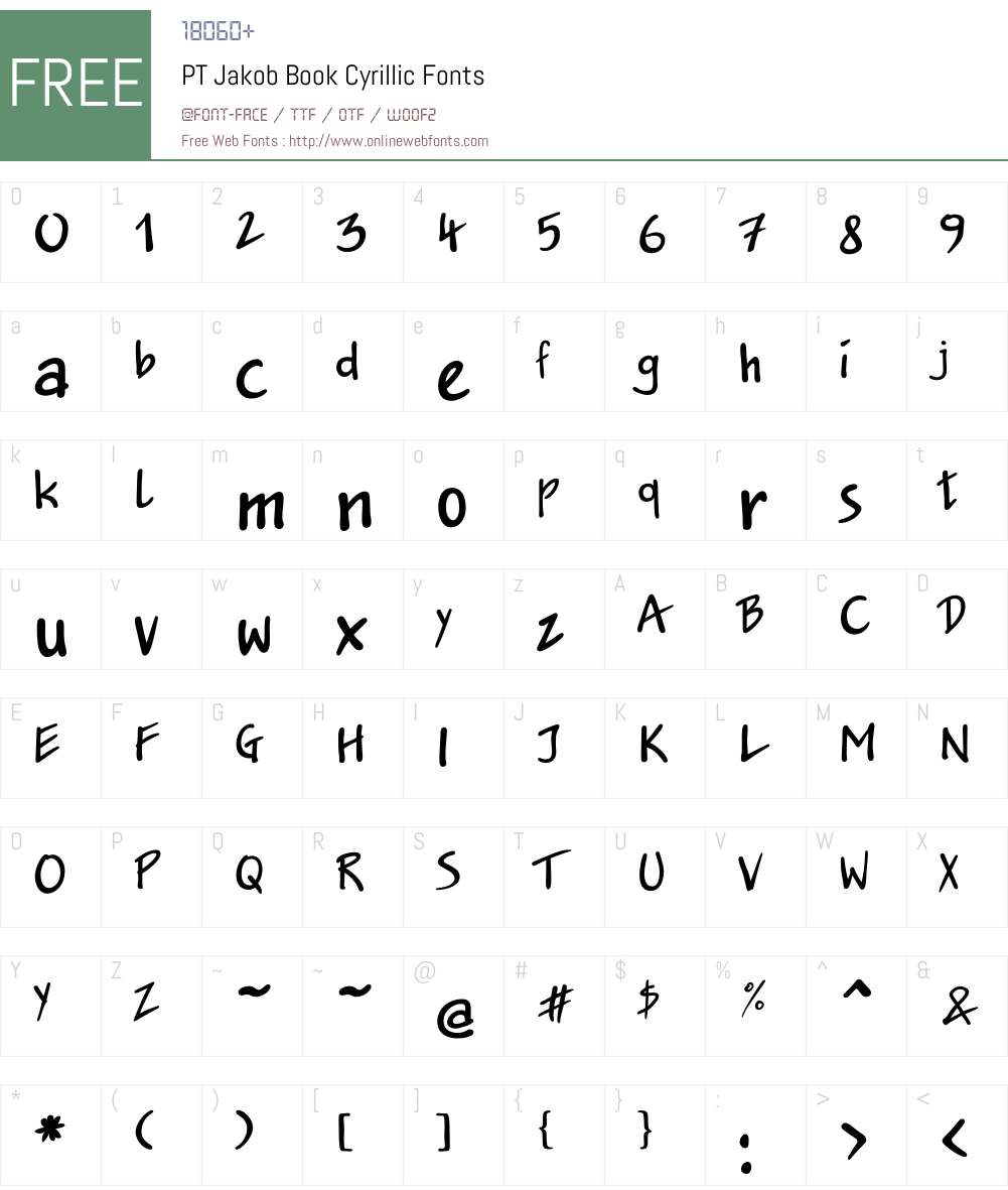 JakobC Font Screenshots