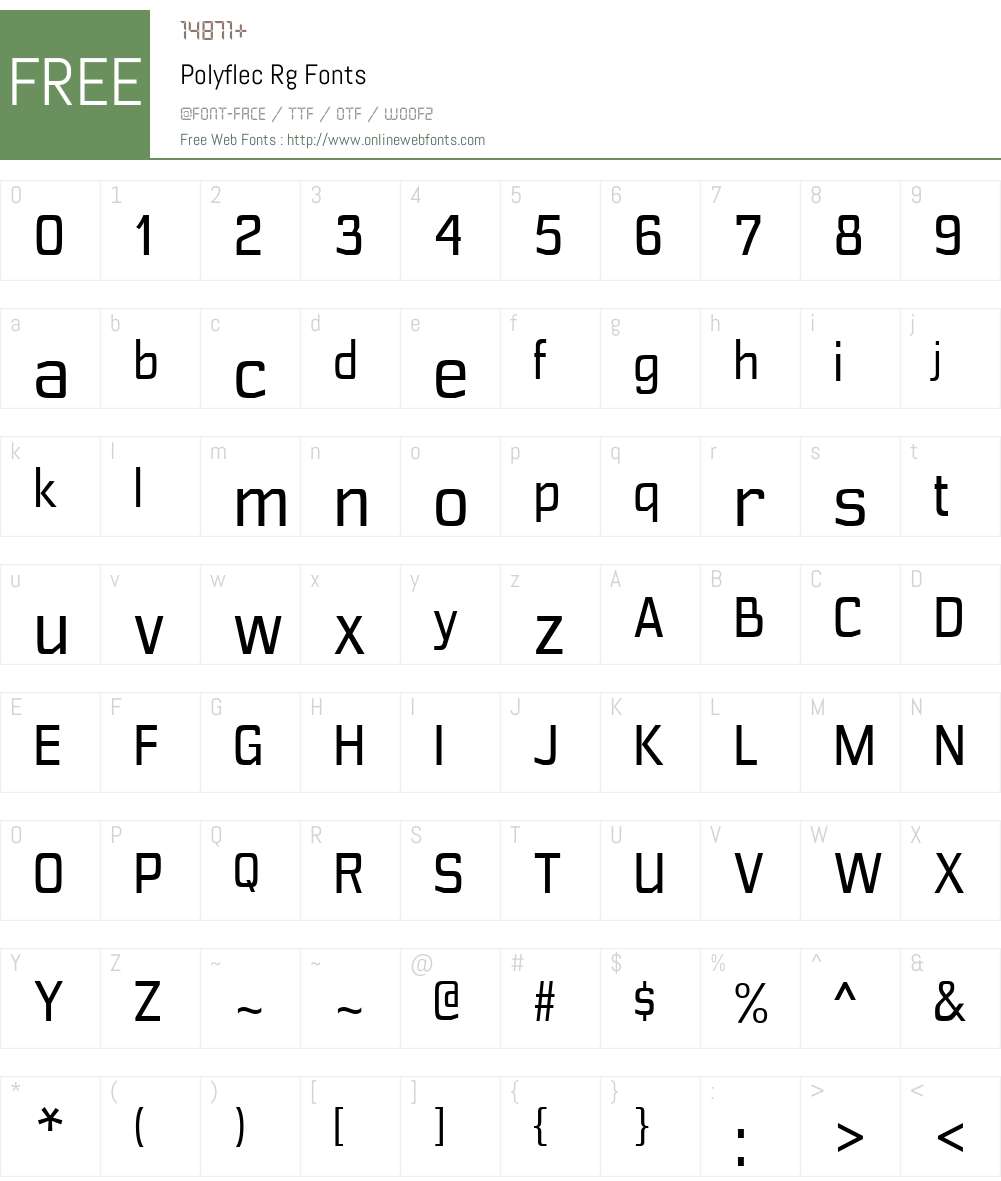 Polyflec Font Screenshots