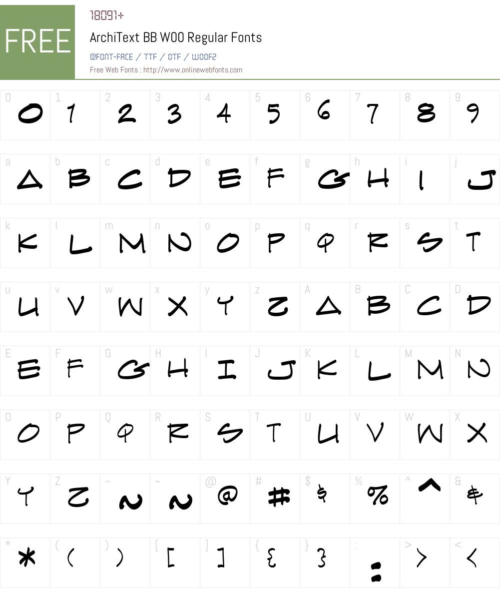 ArchiText BB Font Screenshots
