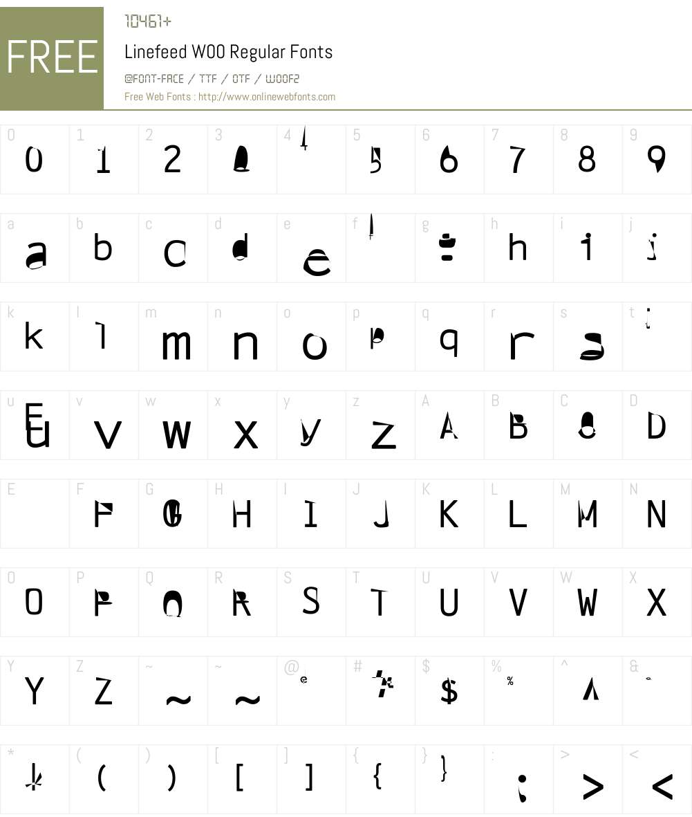 LinefeedW00-Regular Font Screenshots