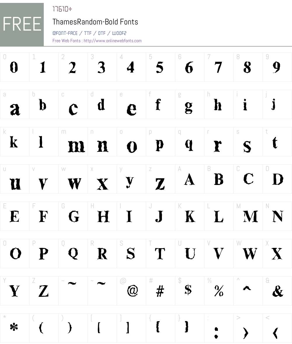 ThamesRandom Font Screenshots
