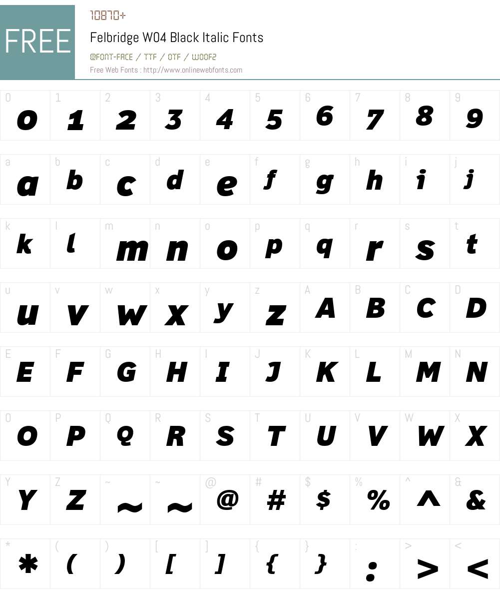 Felbridge Font Screenshots