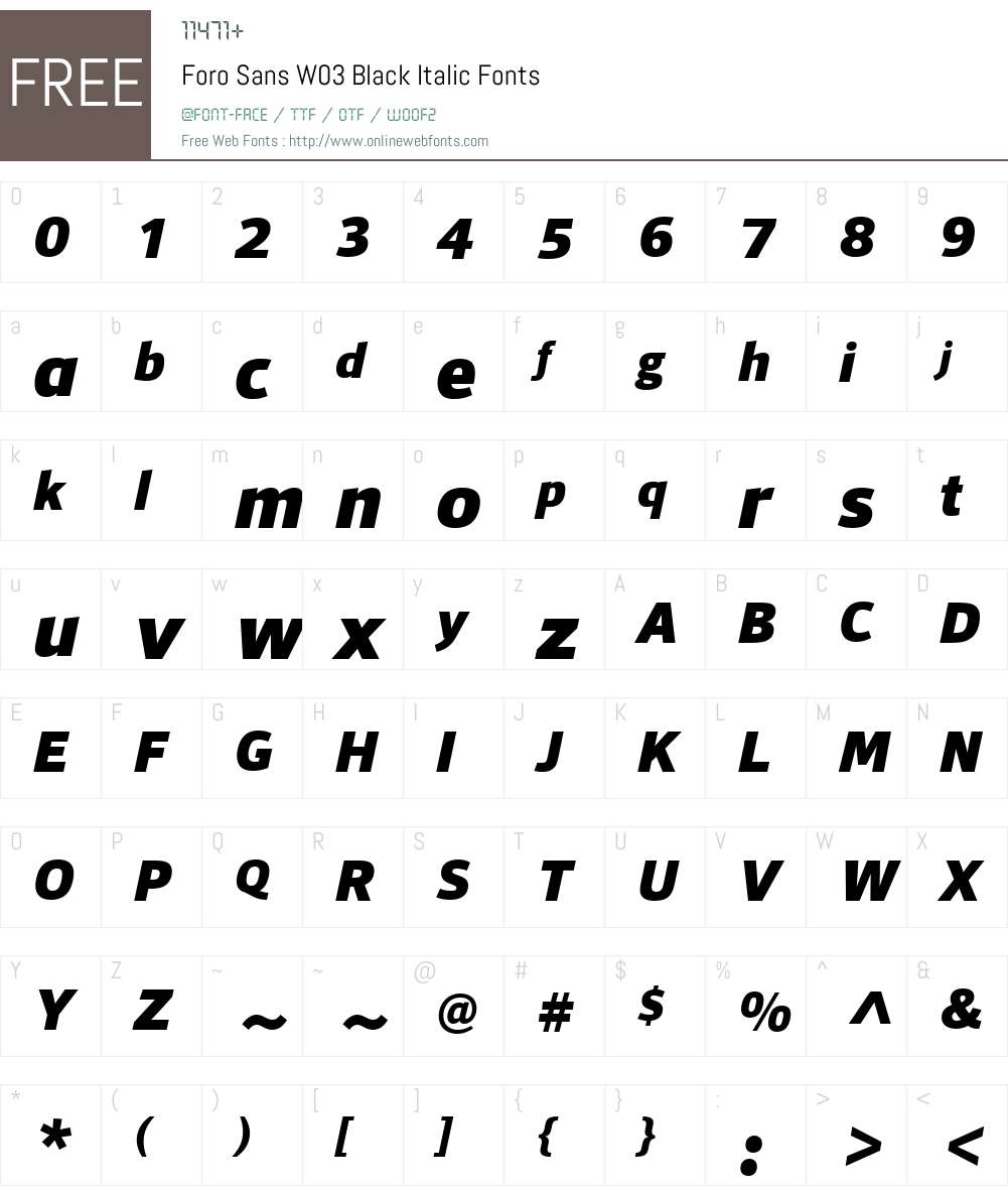 Foro Sans Font Screenshots