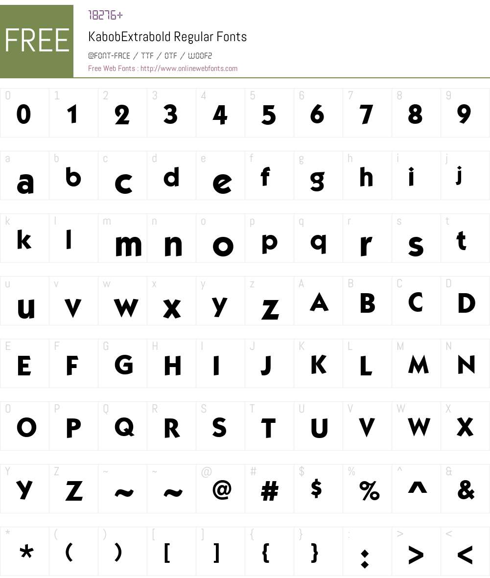 KabobExtrabold Font Screenshots