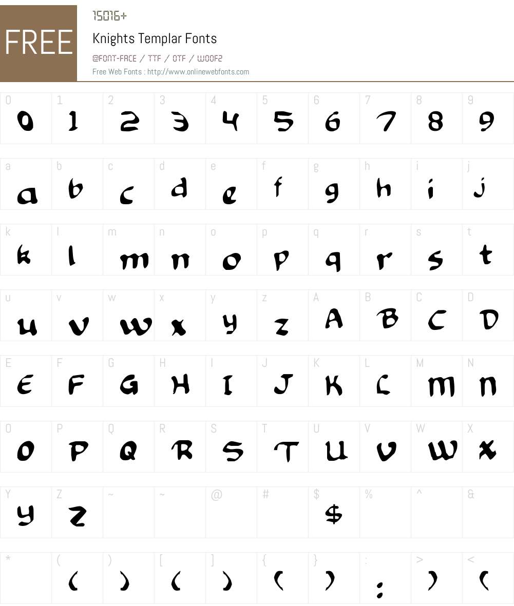 Knights Templar Font Screenshots
