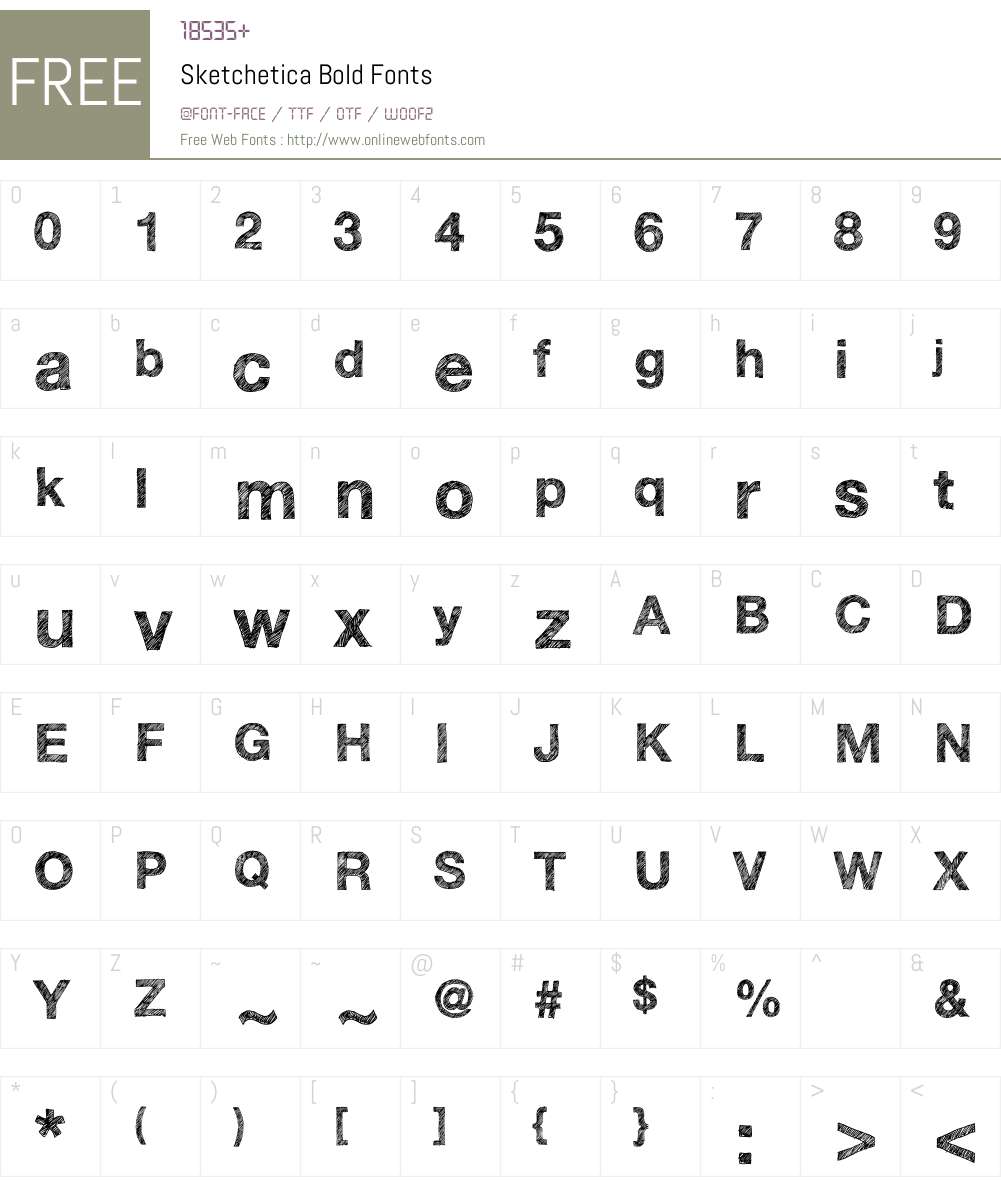 Sketchetica Font Screenshots