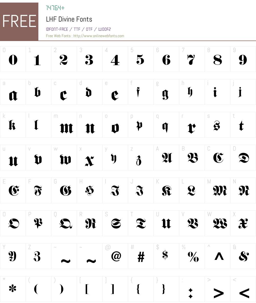LHF Divine Font Screenshots