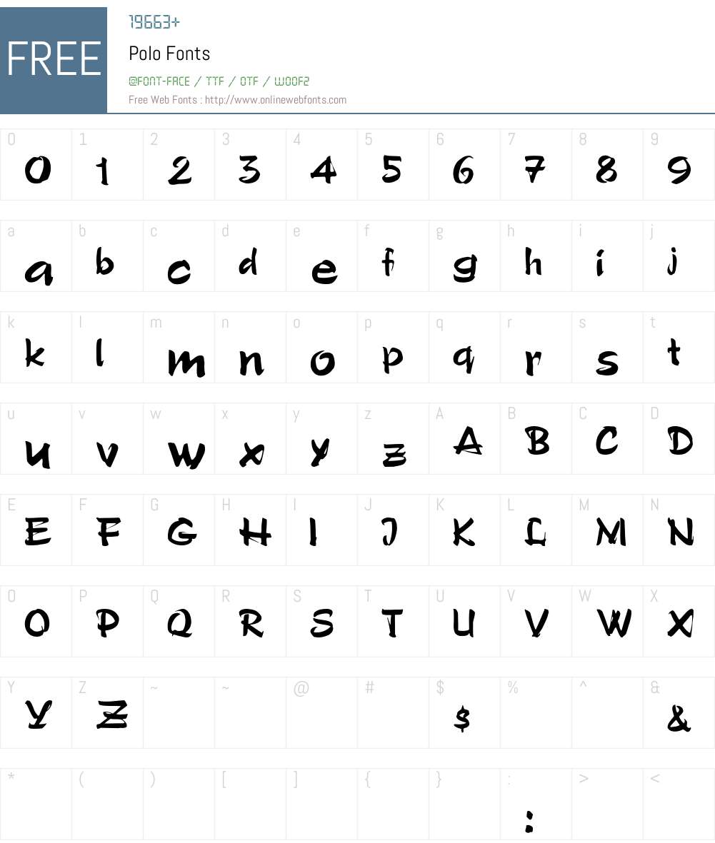 Polo Font Screenshots