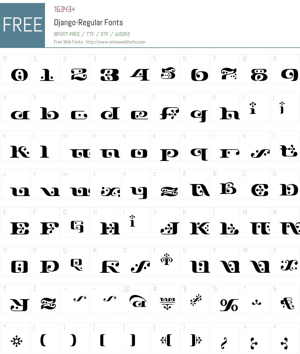 Django Font Screenshots