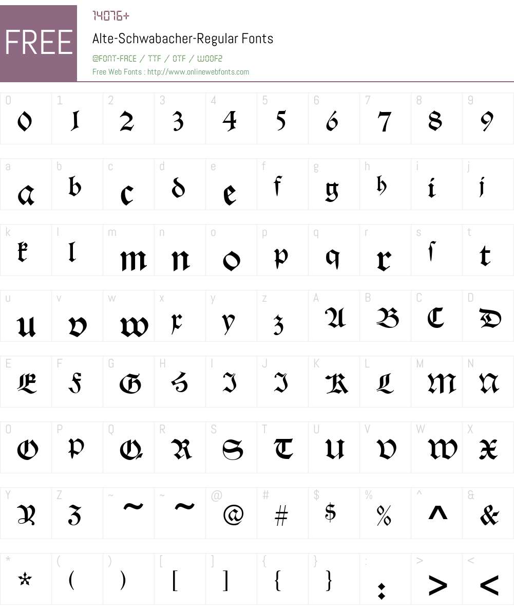 Alte-Schwabacher Font Screenshots