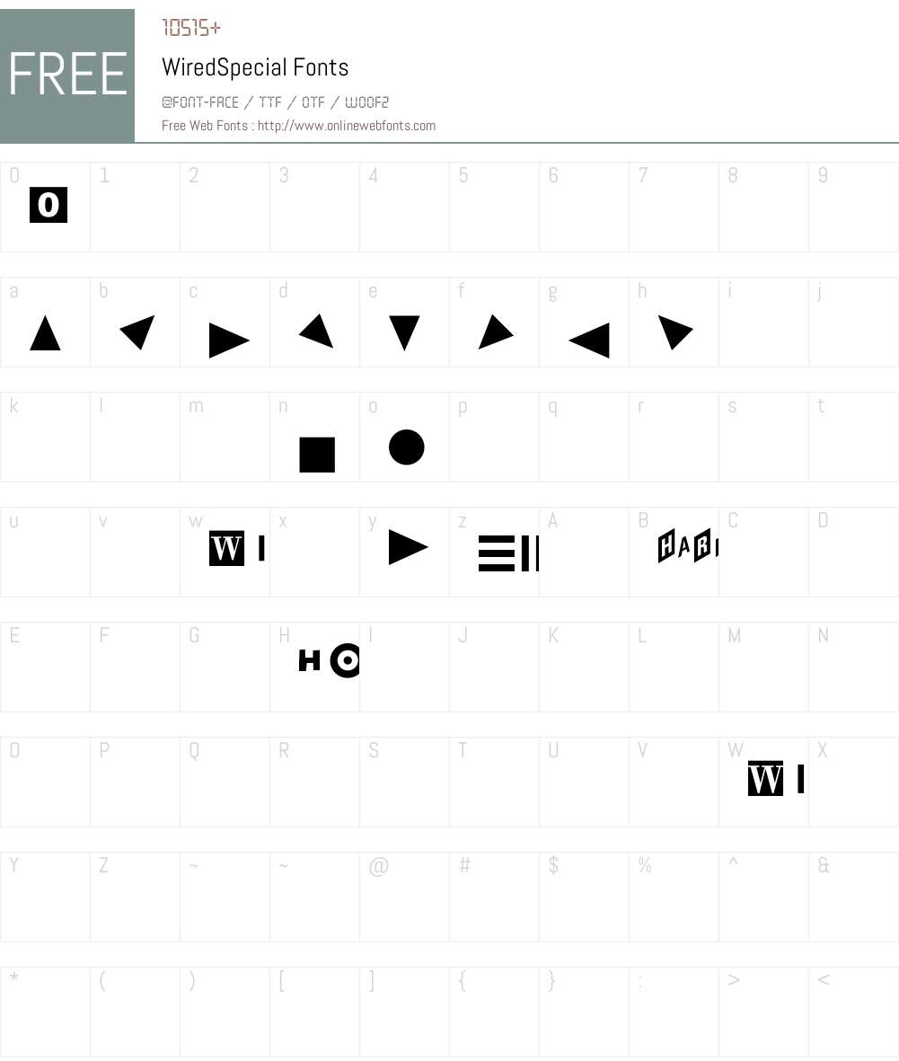WiredSpecial Font Screenshots