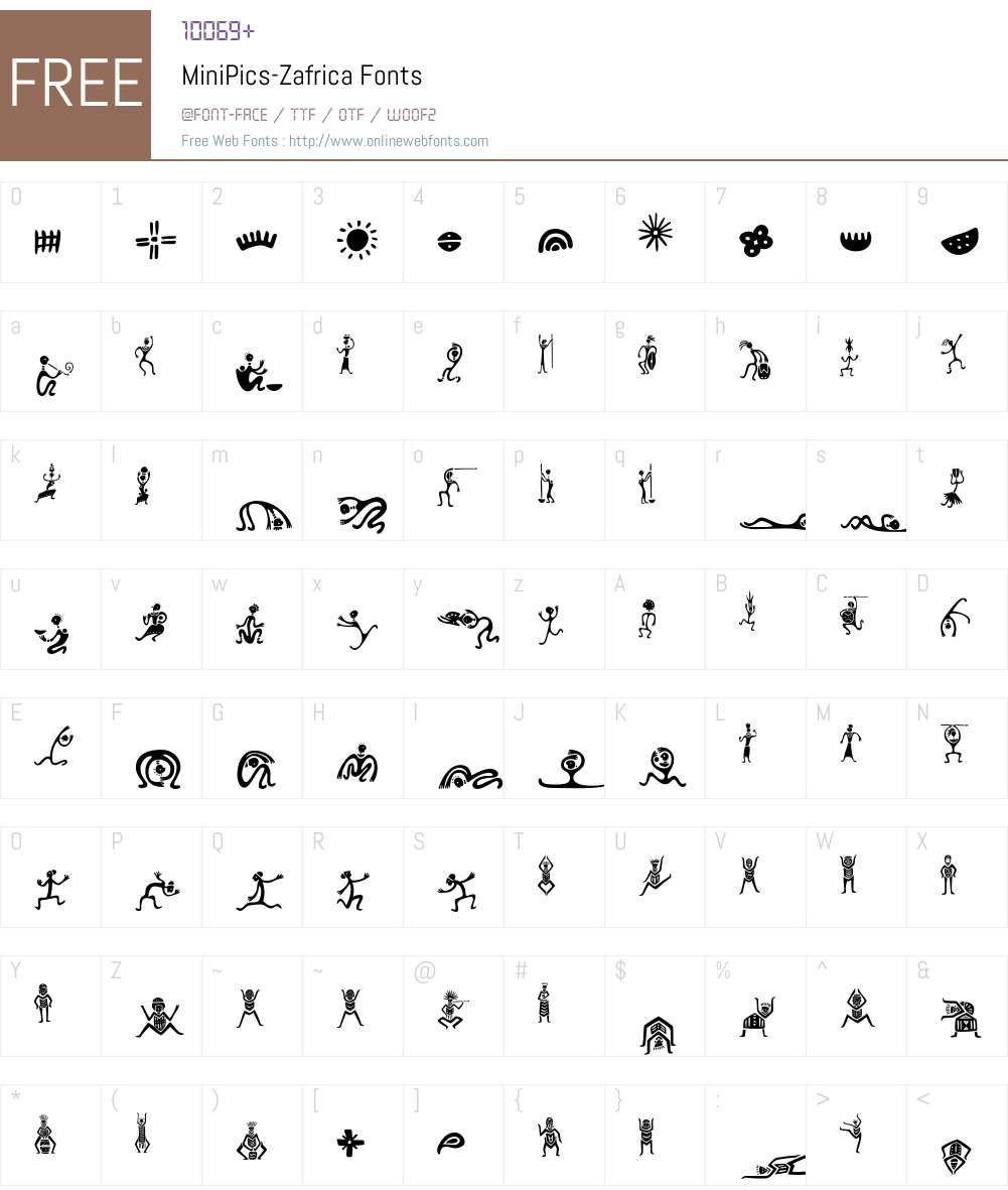 MiniPics Font Screenshots