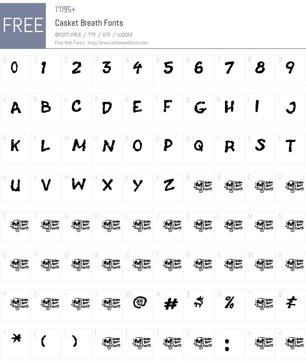 Casket Breath Font Screenshots