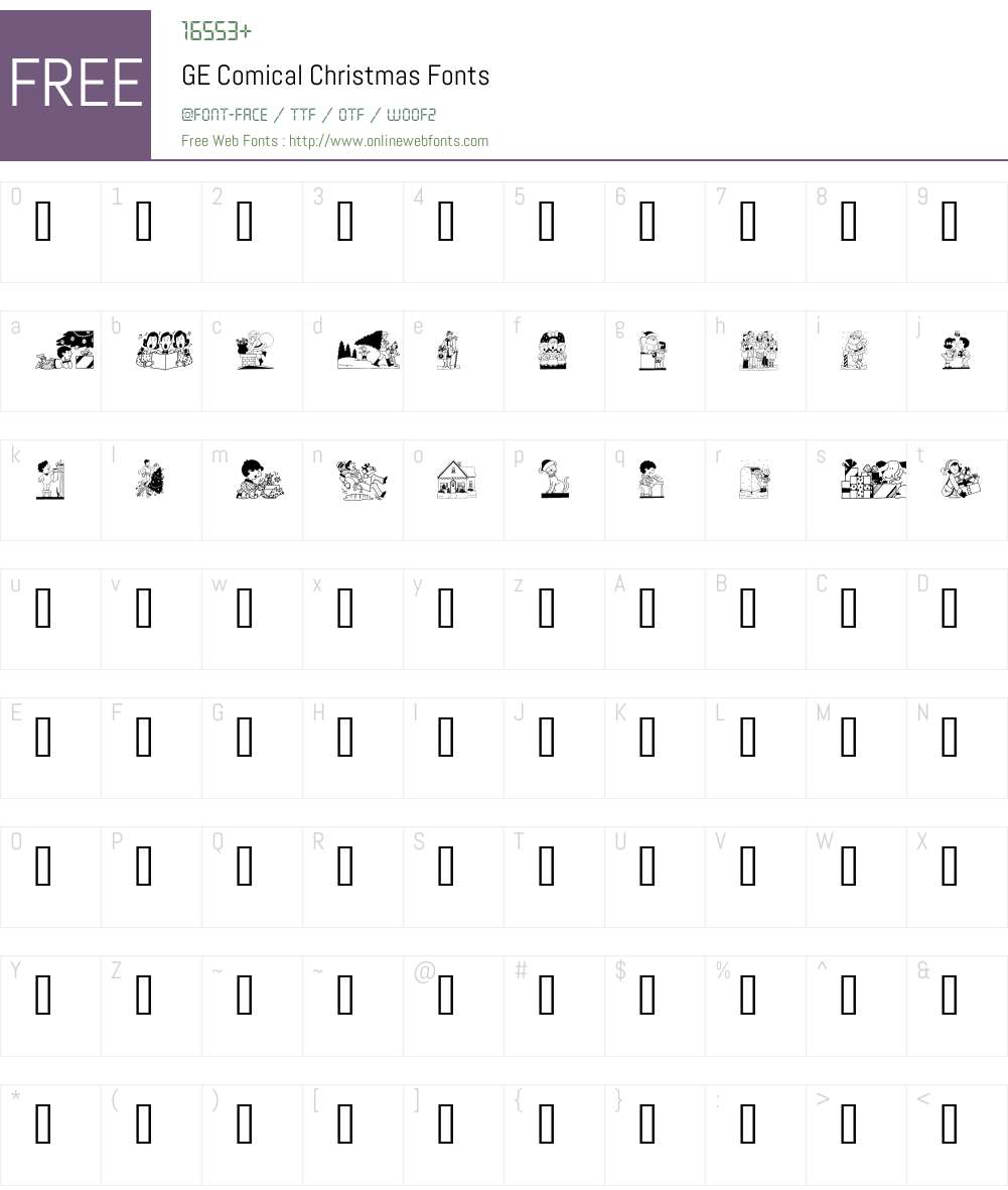 GE Comical Christmas Font Screenshots