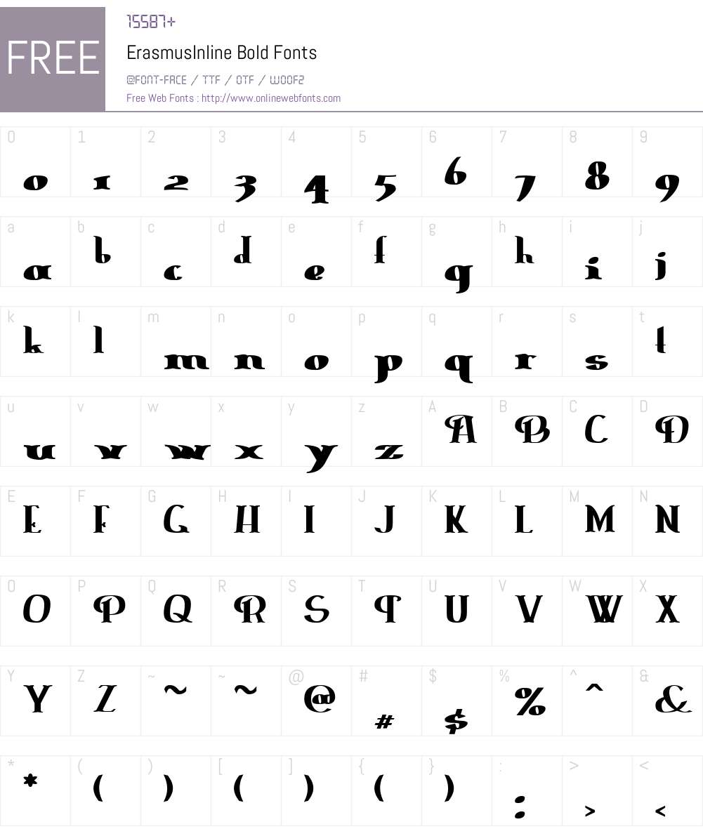 ErasmusInline Font Screenshots