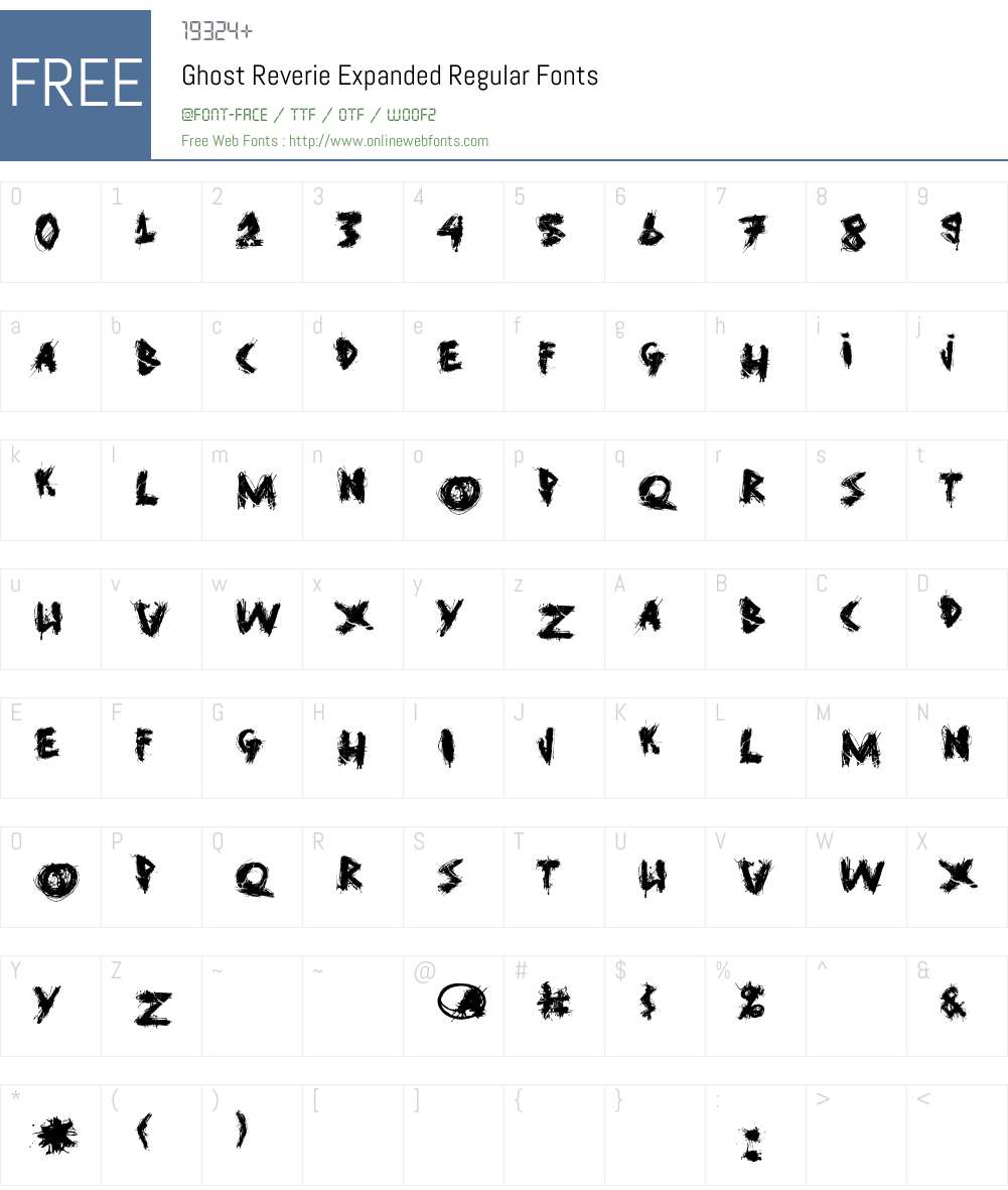 Ghost Reverie Font Screenshots