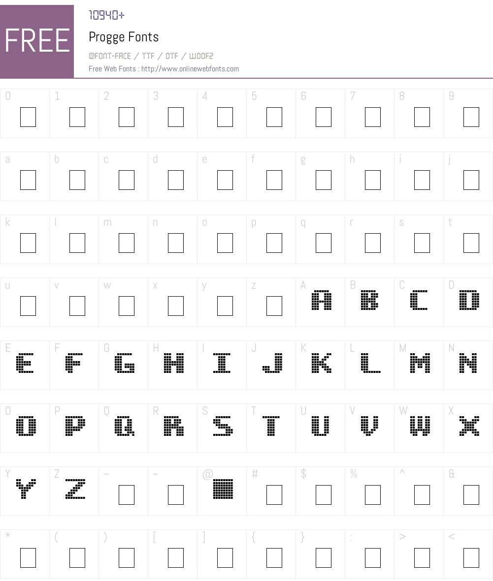 Progge Font Screenshots