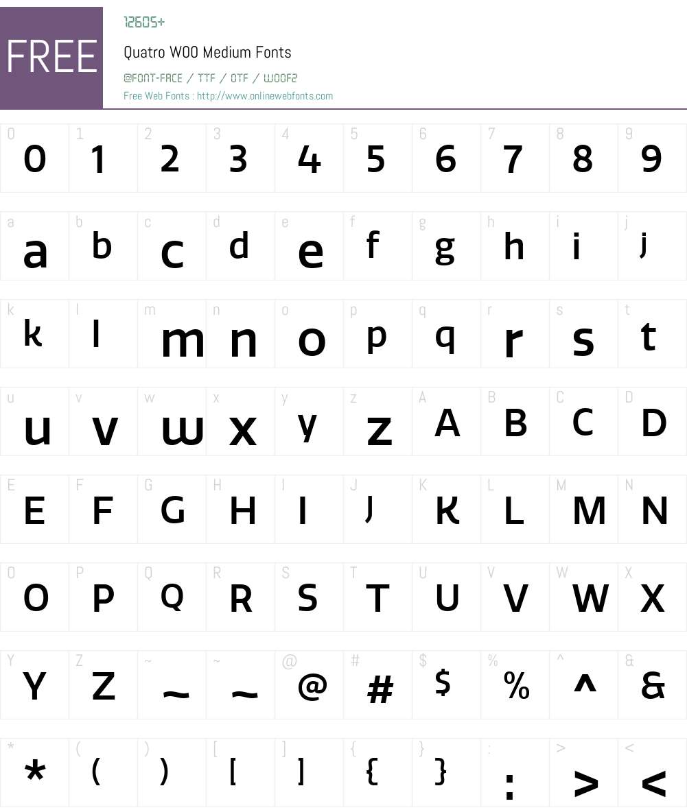 Quatro Sans Font Screenshots