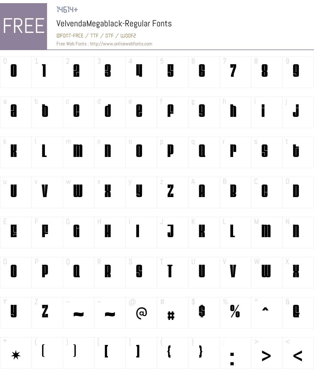 Velvenda Font Screenshots
