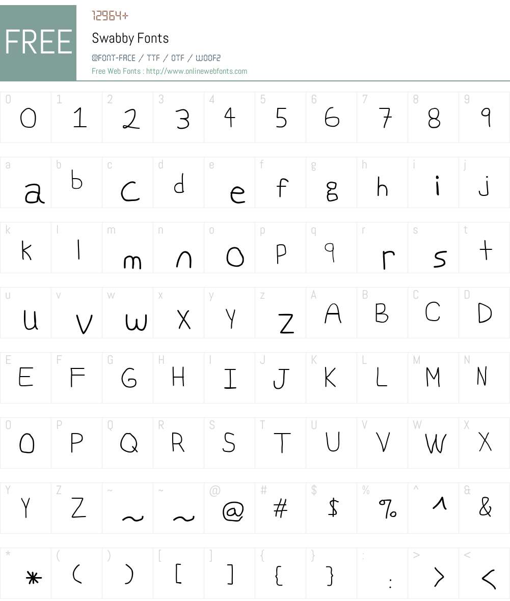 Swabby Font Screenshots