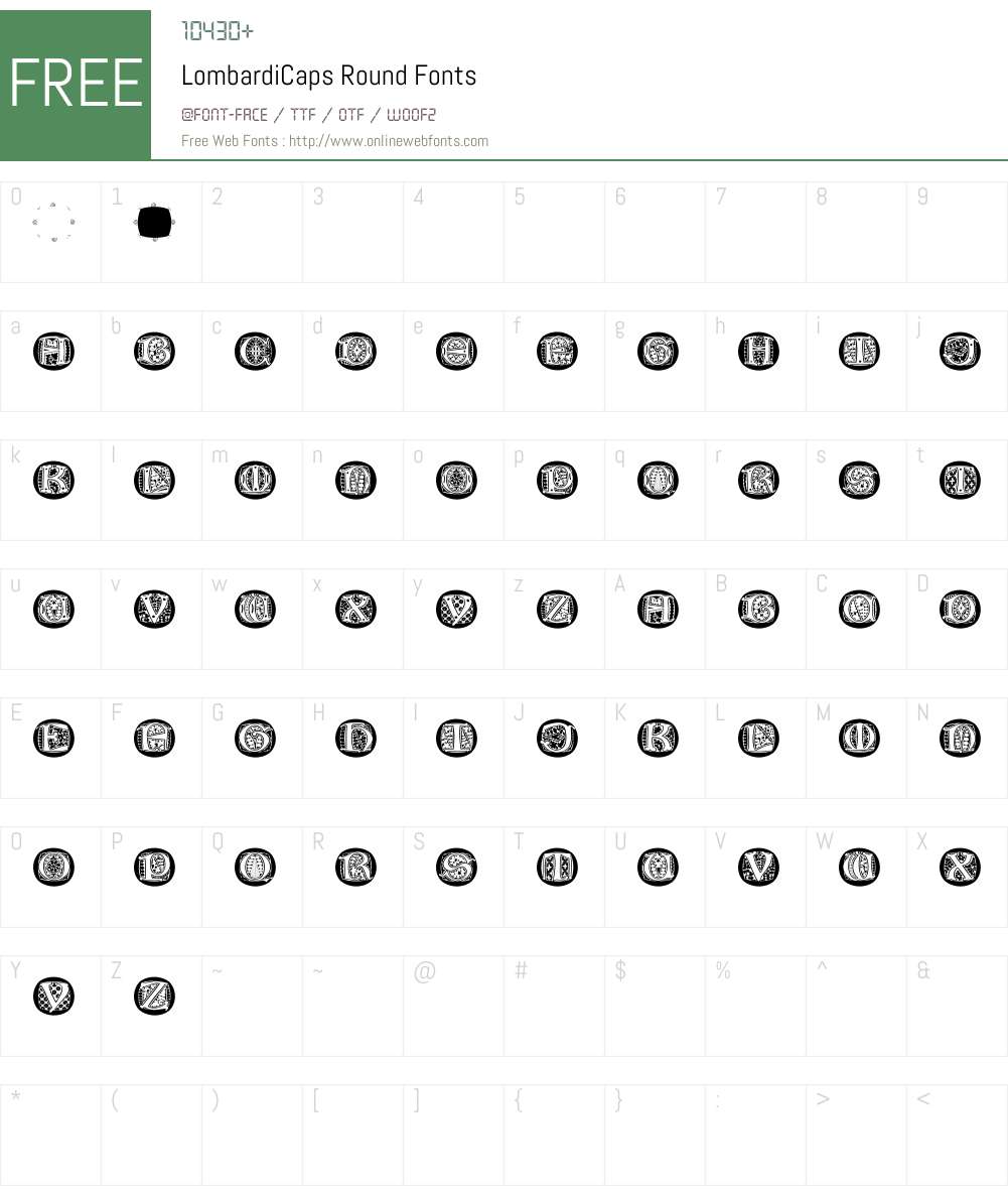 LombardiCaps-Round Font Screenshots