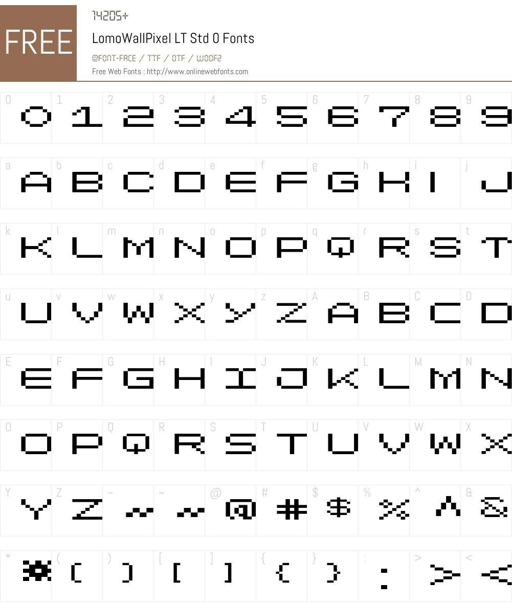 LomoWallPixel LT Std 0 Font Screenshots