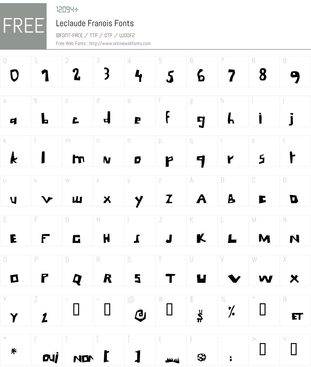 Leclaude Font Screenshots