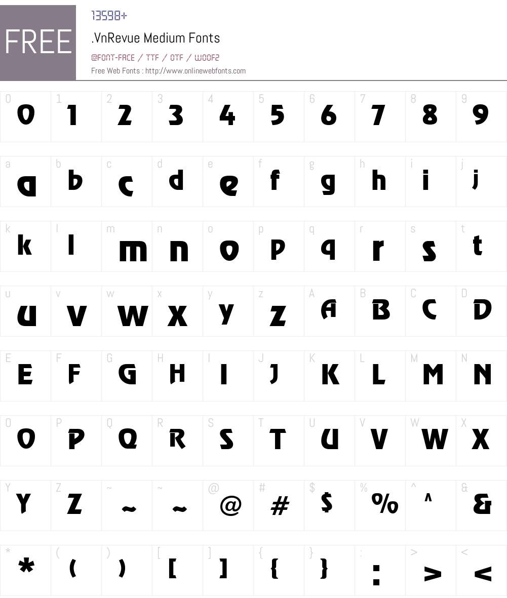 .VnRevue Font Screenshots