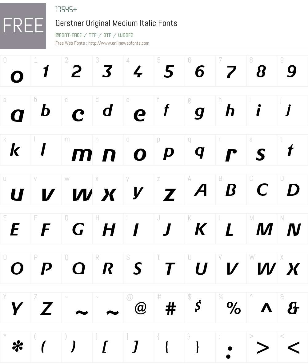 Gerstner BQ Font Screenshots