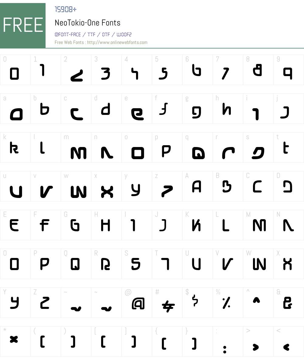 NeoTokio Font Screenshots
