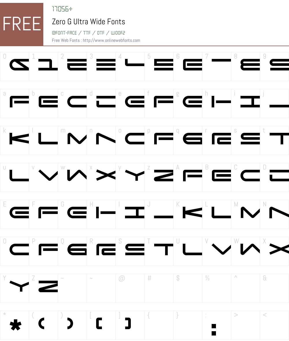 Zero G Ultra Wide 1.004;Fontself Maker 1.1.1 Fonts Free Download ...