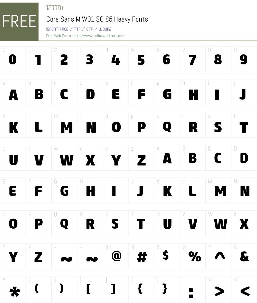 CoreSansMW01-SC85Heavy Font Screenshots