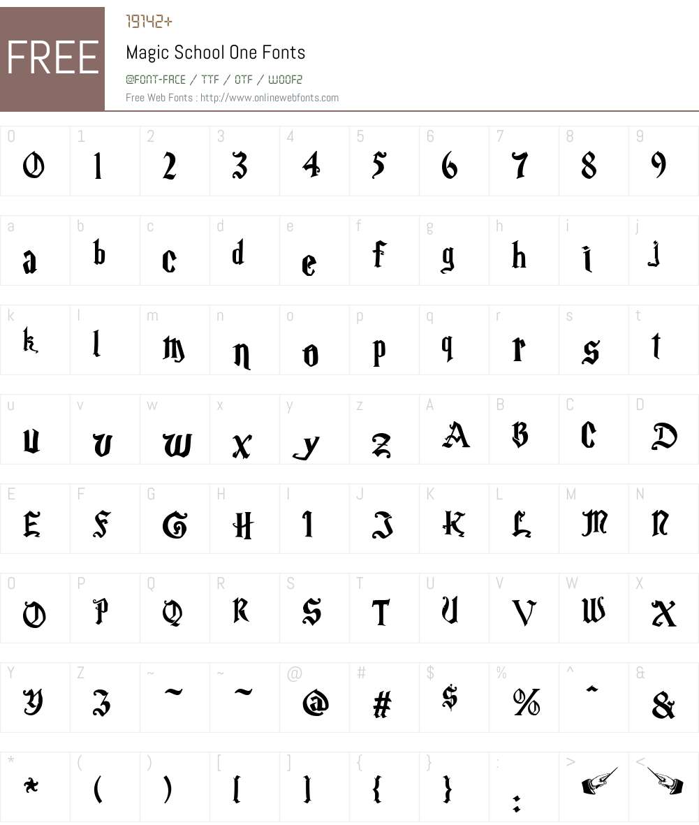 Magic School One Font Screenshots