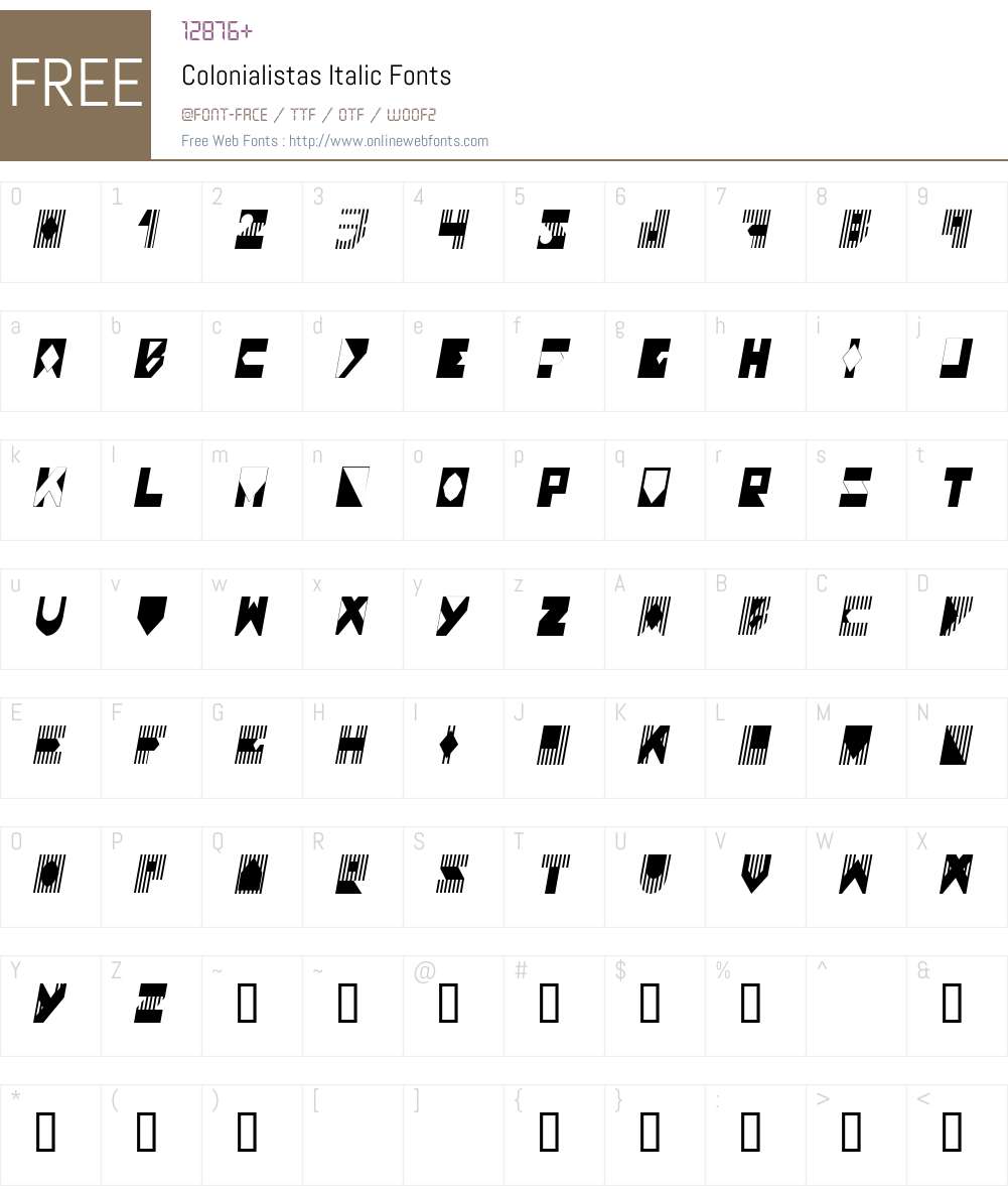 Colonialistas Font Screenshots