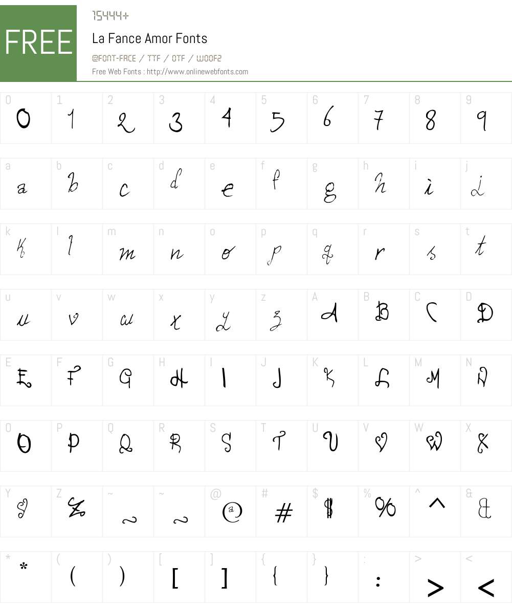 La Fance Amor Font Screenshots