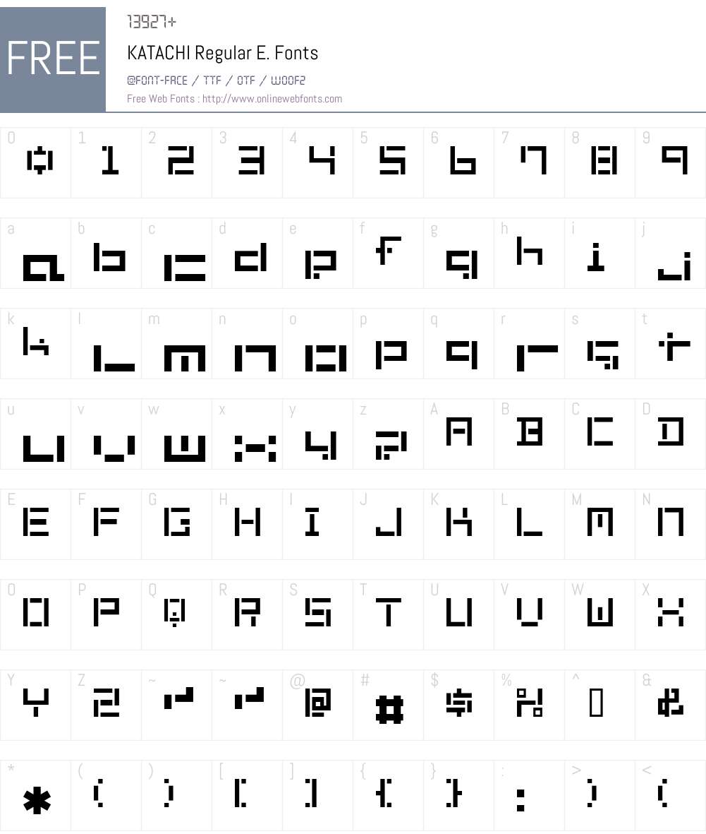 KATACHI Font Screenshots