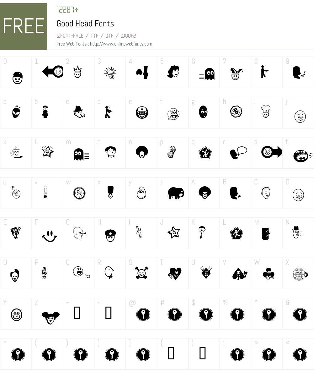 Good Head Font Screenshots