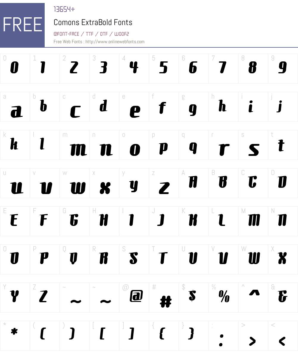 Comons Font Screenshots