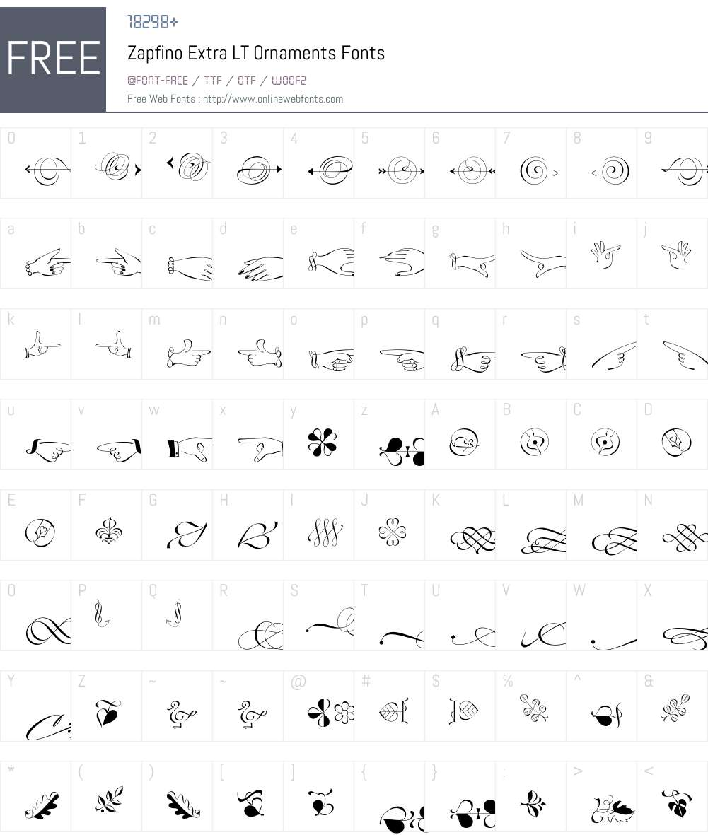 Zapfino Extra LT Font Screenshots