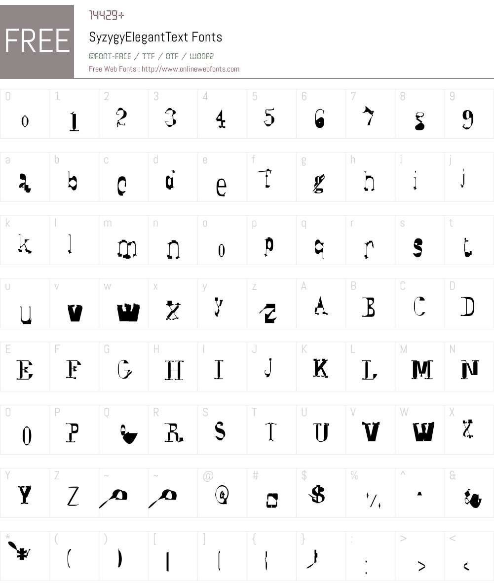 Syzygy Font Screenshots
