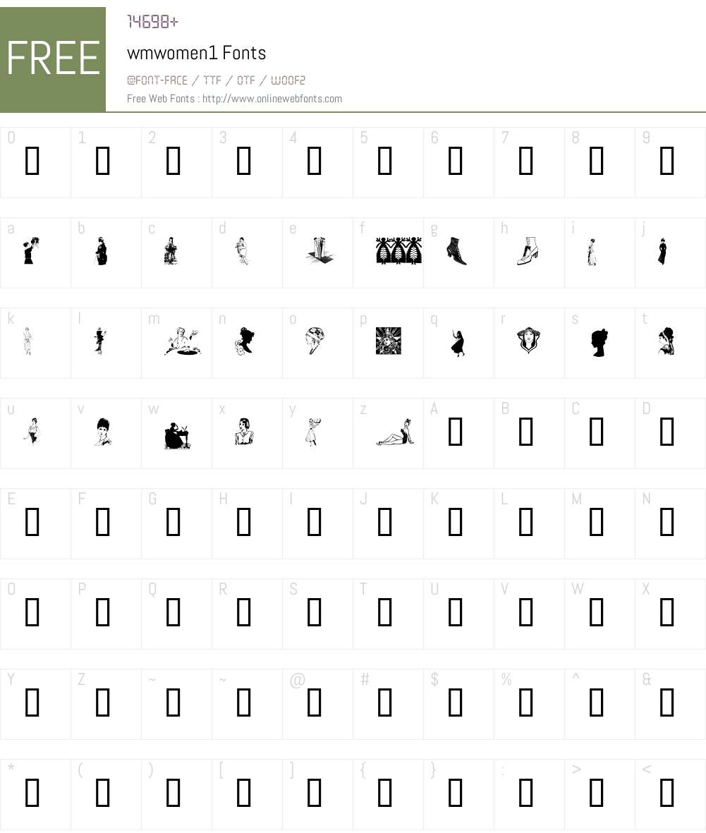 wmwomen1 Font Screenshots