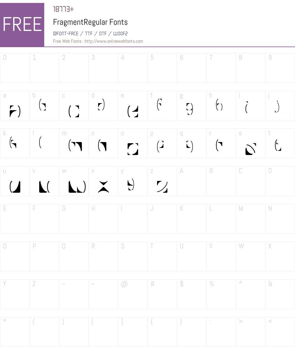 Fragment Font Screenshots