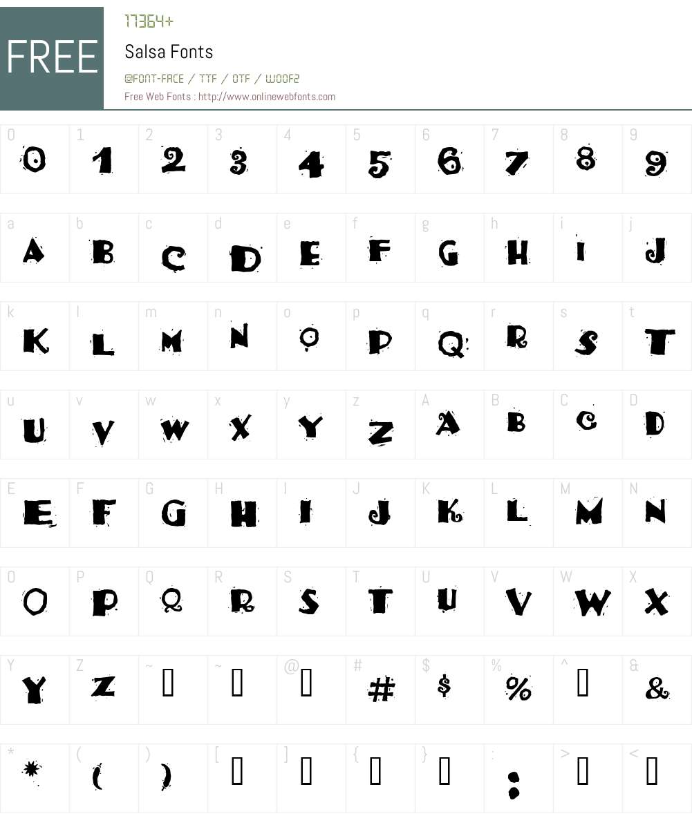 Salsa Font Screenshots
