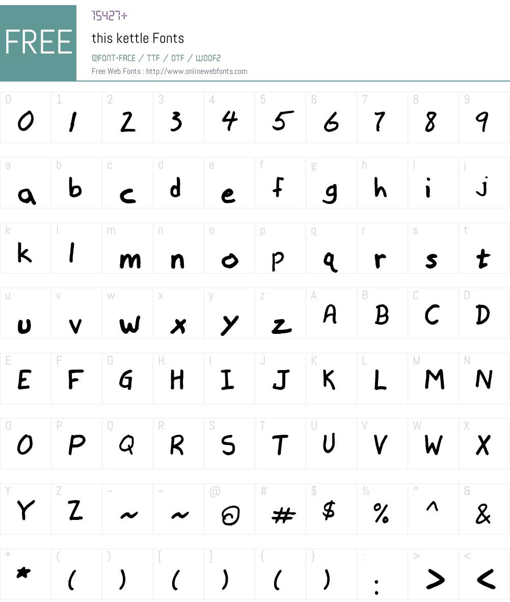 this kettle Font Screenshots