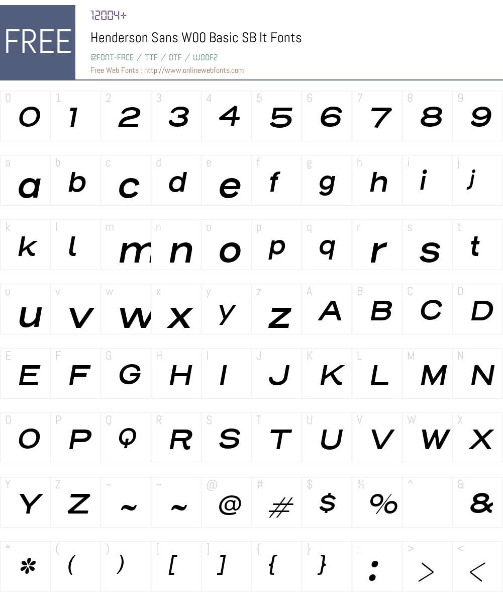 Henderson Sans Font Screenshots