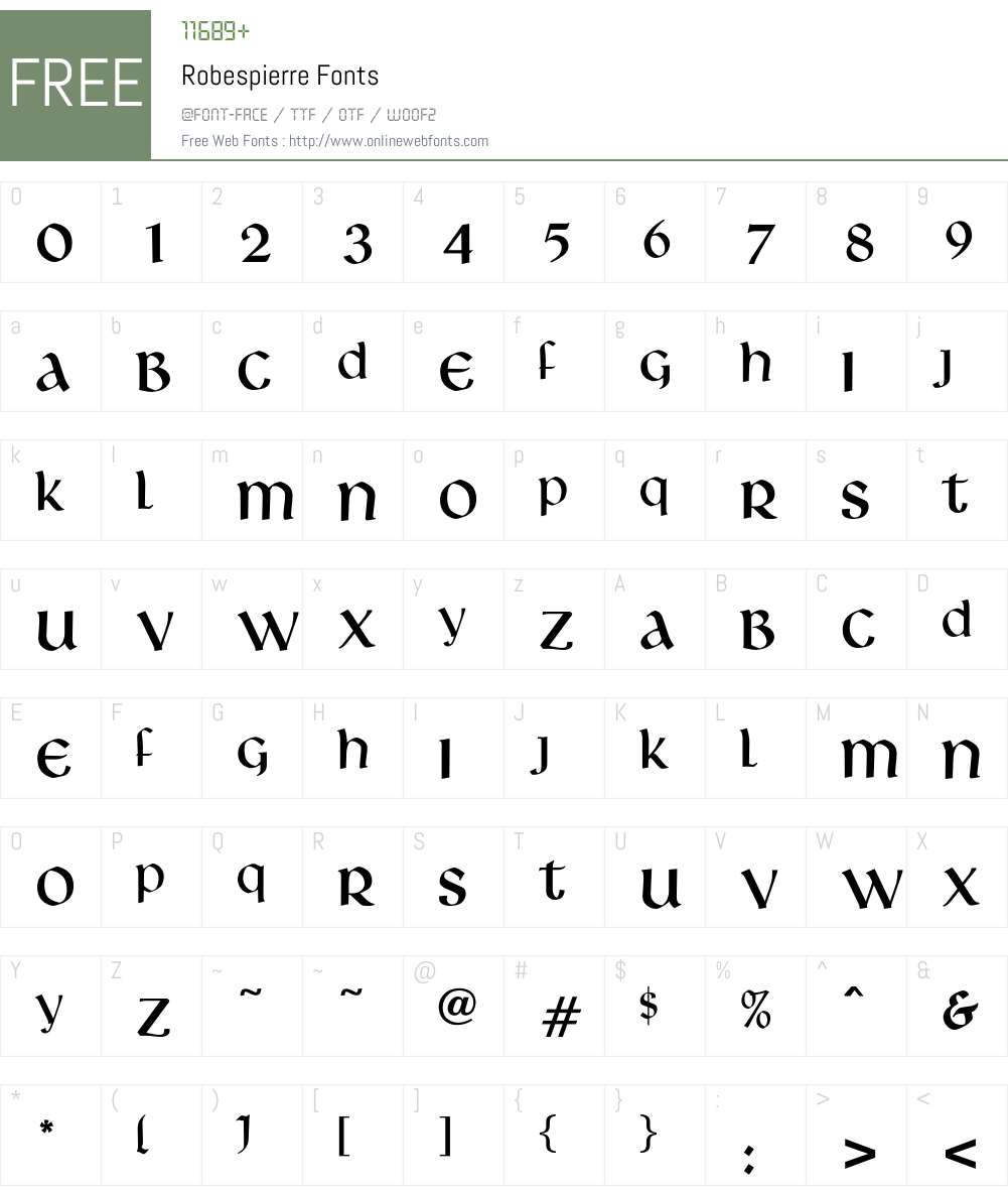 Robespierre Font Screenshots