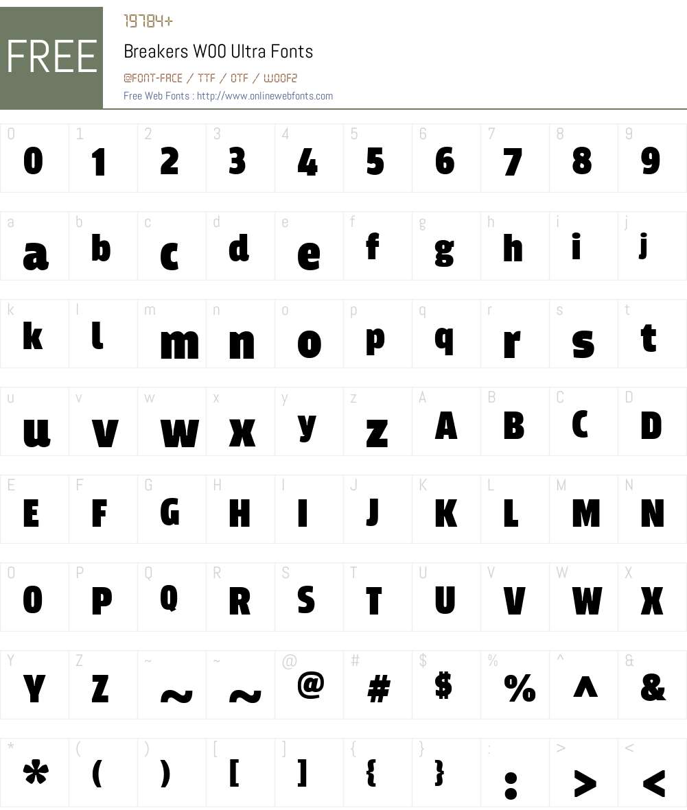 BreakersW00-Ultra Font Screenshots